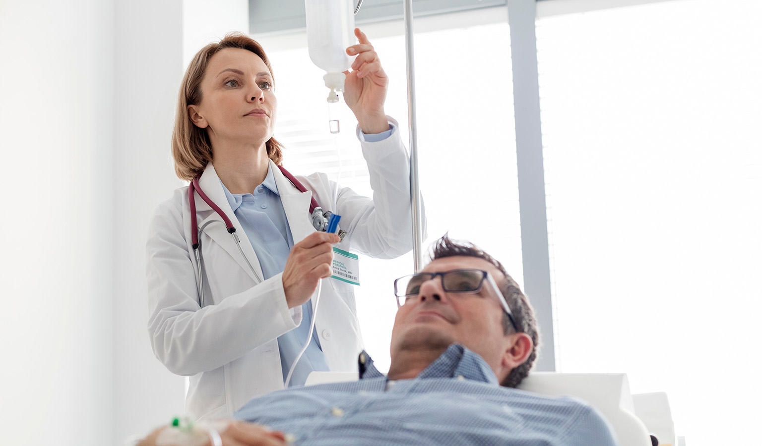 patient getting ketamine infusion